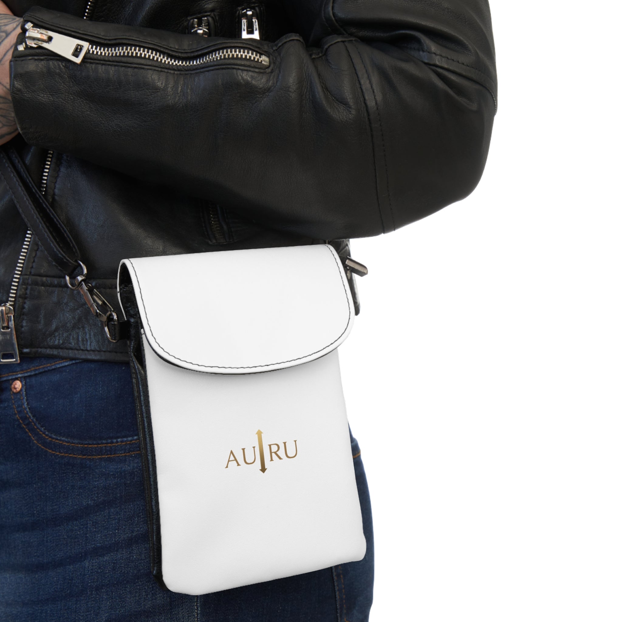 Small Cell Phone Wallet — Minimal Crossbody Phone -AURU Pouch  with Card Slot