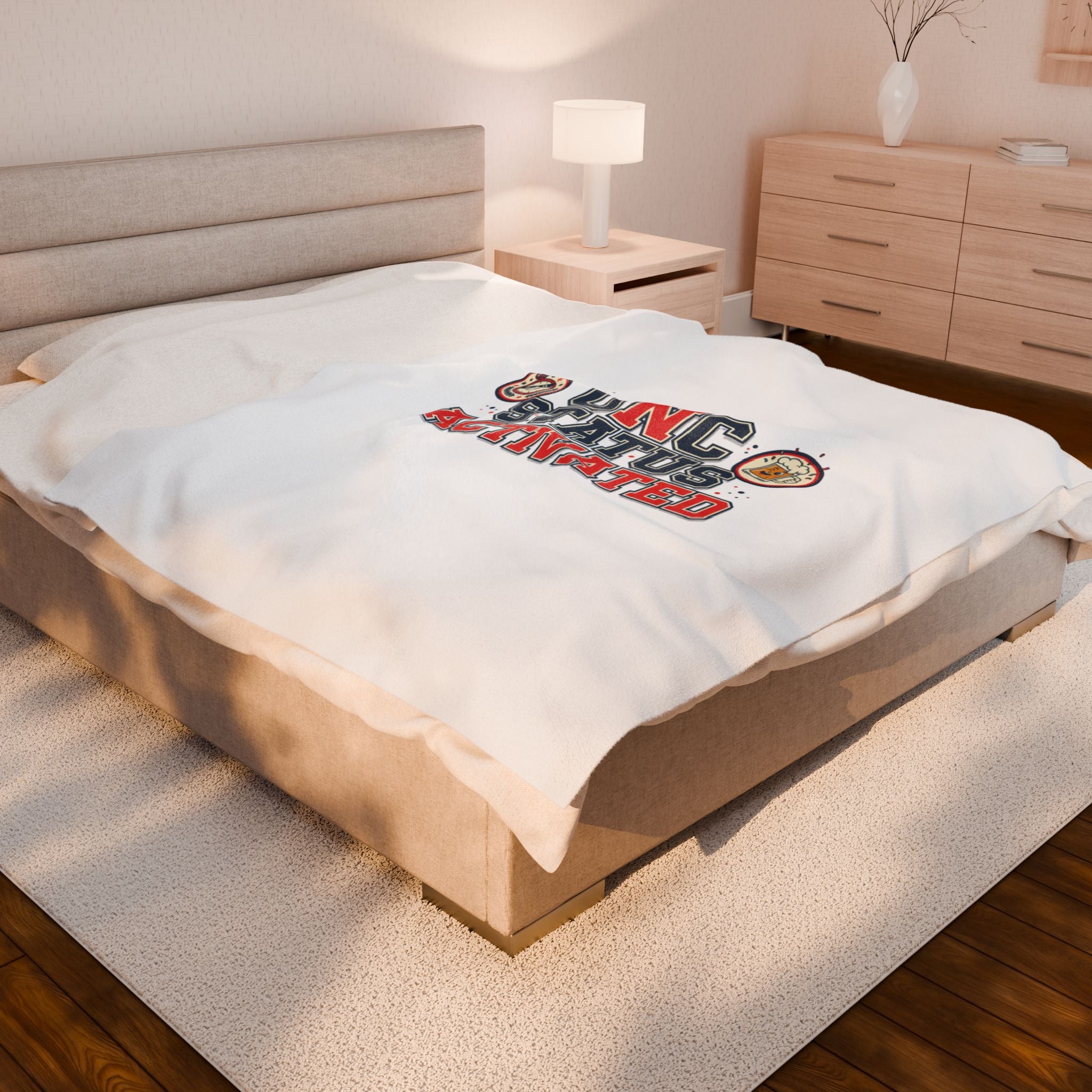 UNC Status Activated Blanket | Vintage Varsity Crest, Midlife Humor
