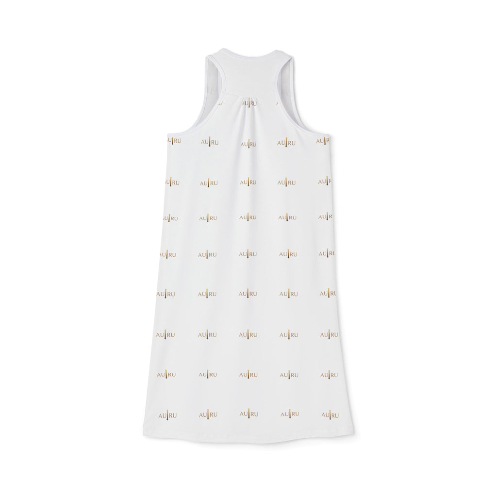 Women's Racerback Dress — Minimal Gold Dragonfly yAll-Over Print Sundress-AURU