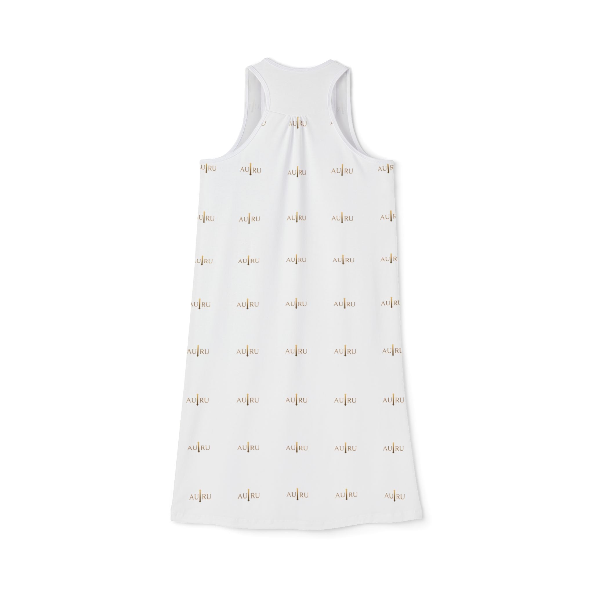 Women's Racerback Dress — Minimal Gold Dragonfly yAll-Over Print Sundress-AURU