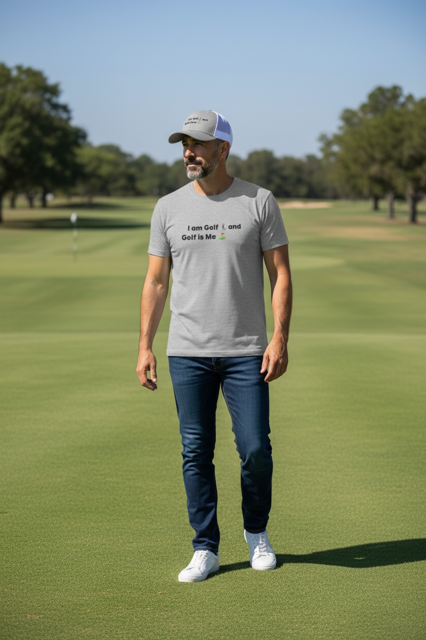 Golf Tee - "I am Golf and Golf is Me" Funny Golfing T-Shirt
