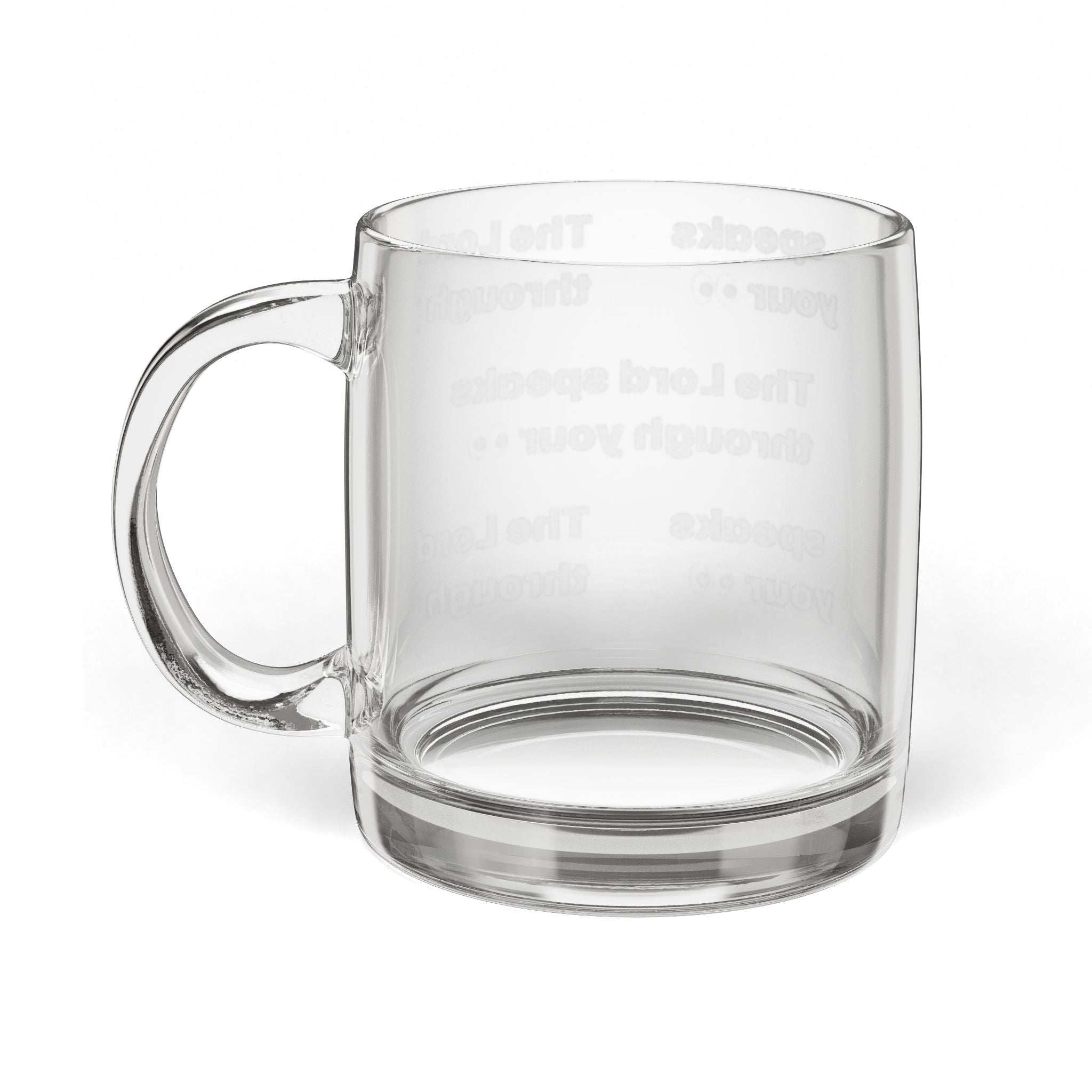 Engraved Glass Coffee Mug — 12.25 oz Personalized Coffee Cup