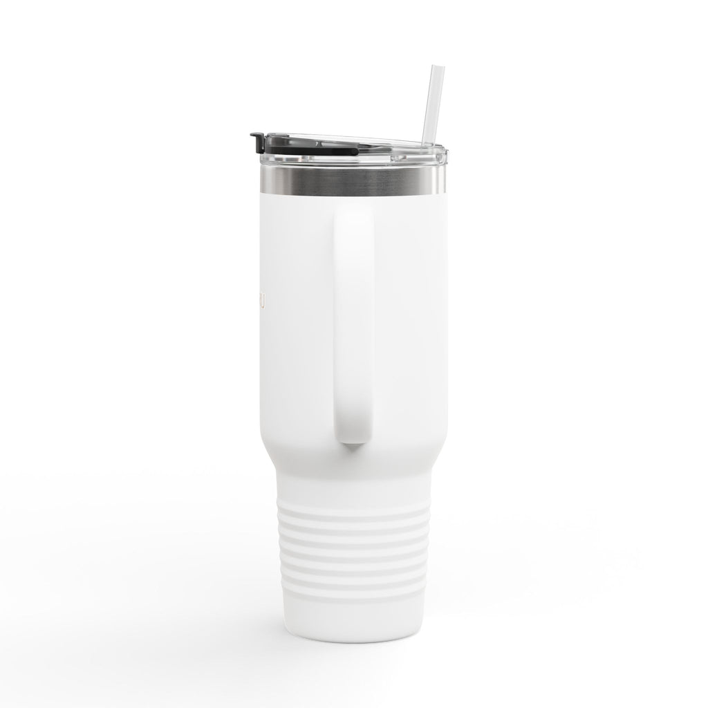 40oz Insulated Travel Mug – Double-Wall Tumbler with Straw & Handle (Keeps Drinks Hot & Cold)