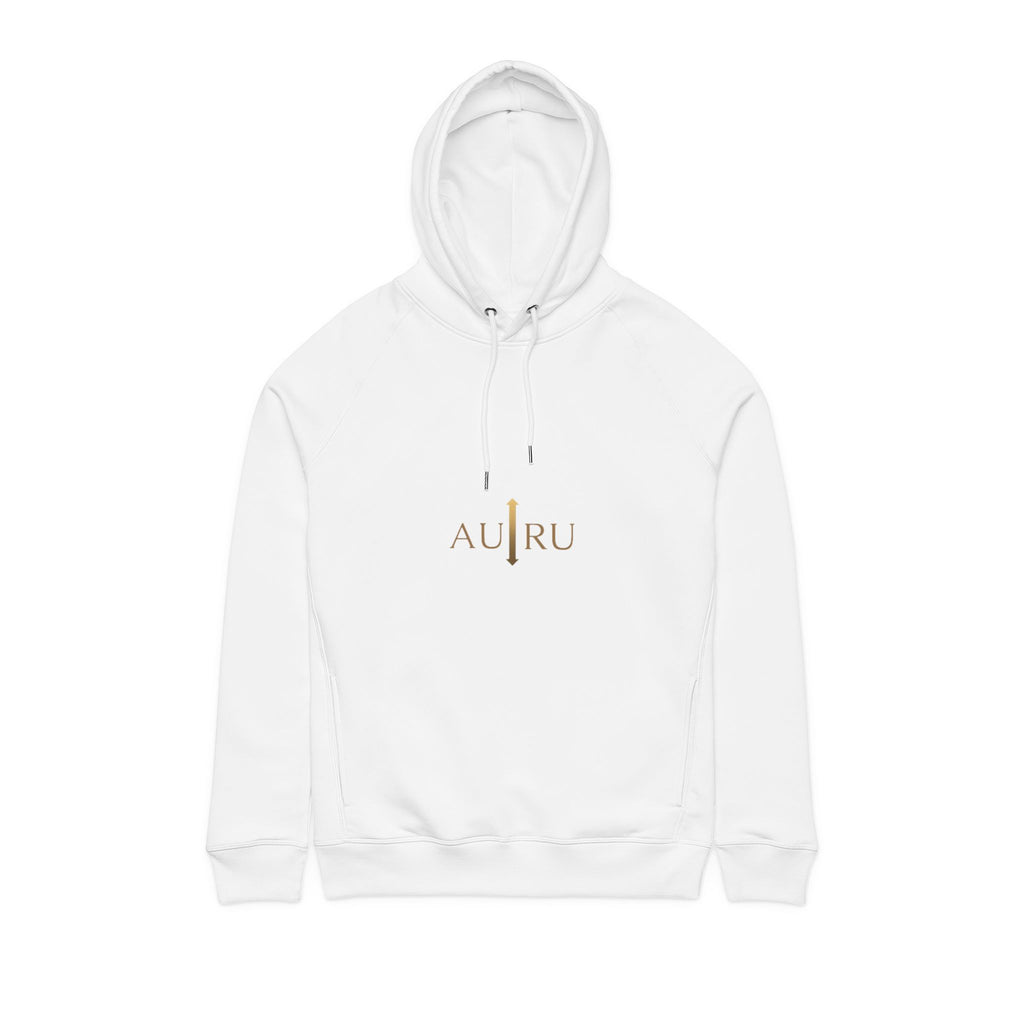 Aurū Minimal Logo Hoodie — Organic Side-Pocket Pullover