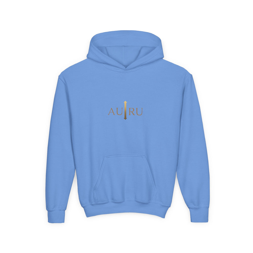 Youth Hoodie — Minimal 'AURU' Gold Logo Pullover