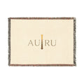 AU|RU Arrow Logo Woven Blanket — Reversible Vintage Fringe Throw