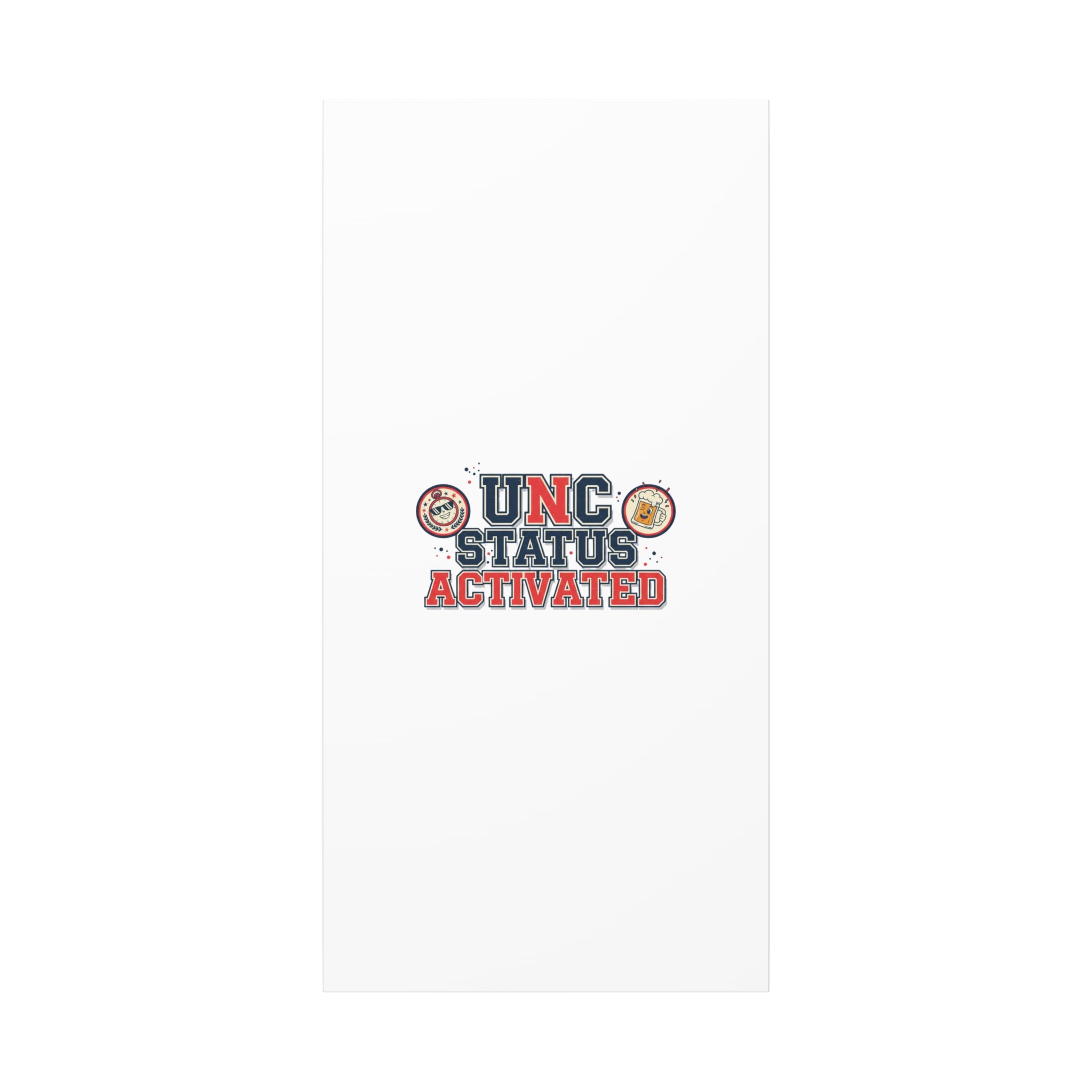 UNC Status Activated Canvas, Stretched | Varsity Crest, Midlife Humor