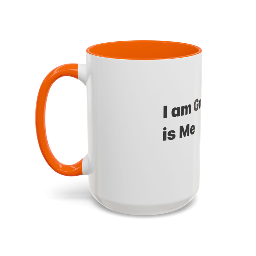 Golf Lover Accent Coffee Mug – “I Am Golf & Golf Loves Me” Black-Handle Ceramic Mug (11/15oz)
