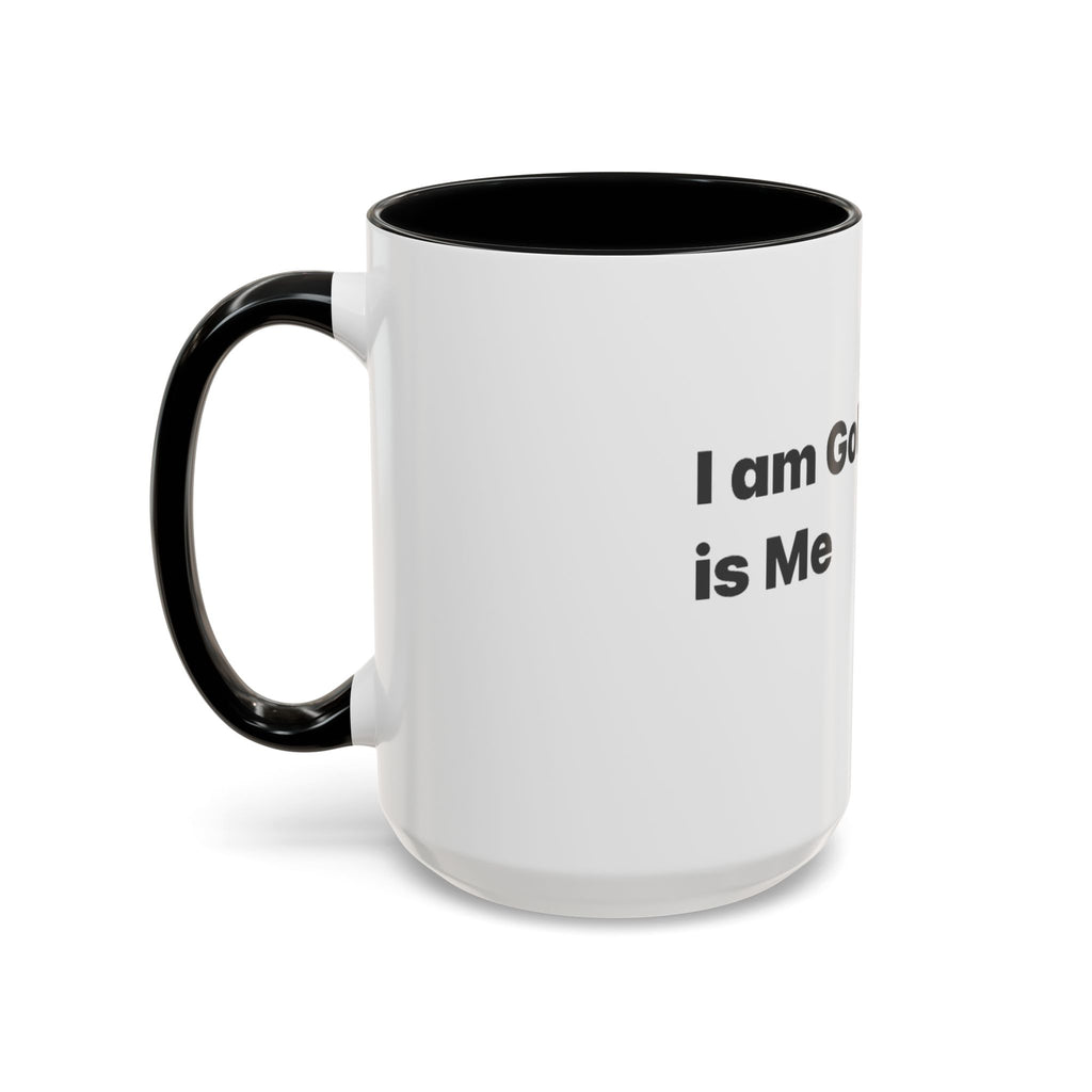 Golf Lover Accent Coffee Mug – “I Am Golf & Golf Loves Me” Black-Handle Ceramic Mug (11/15oz)