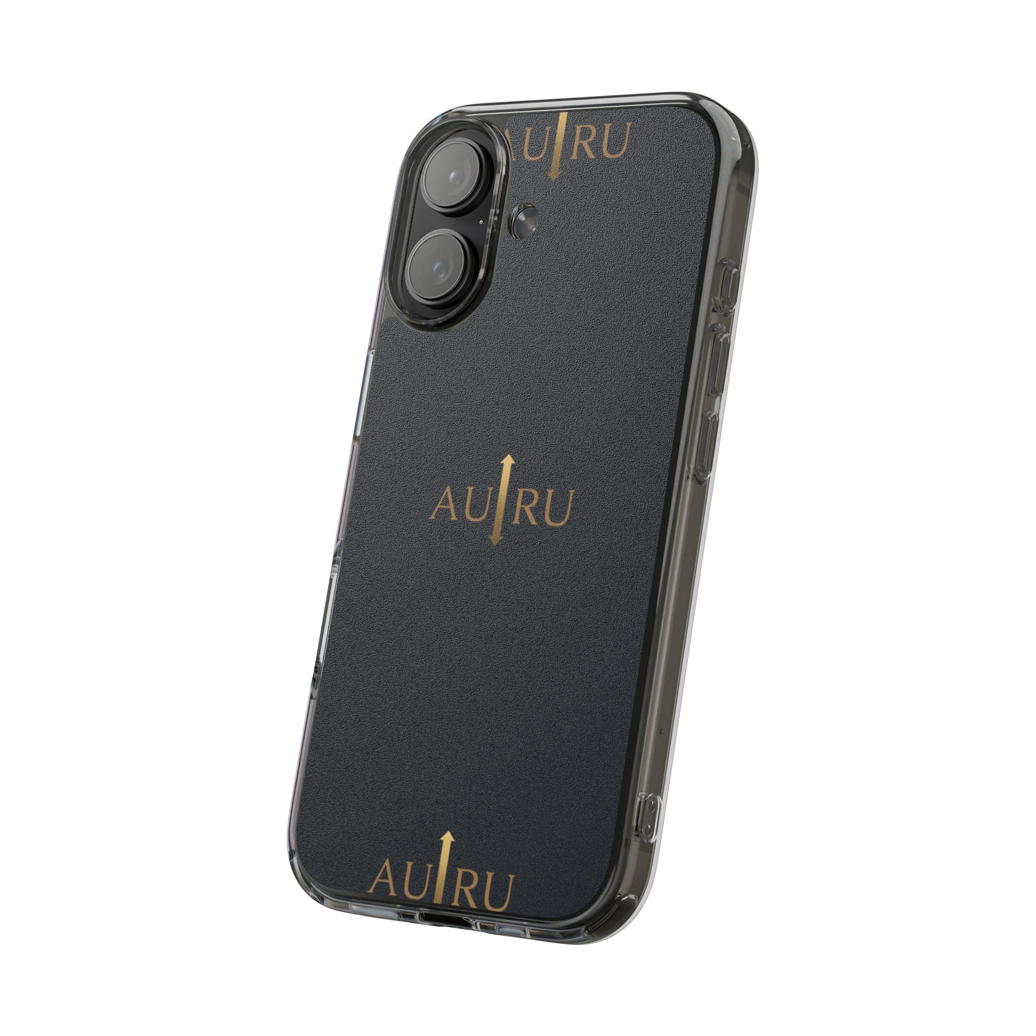 Clear Impact-Resistant Phone Case — Elegant Gold 'AURU' Logo