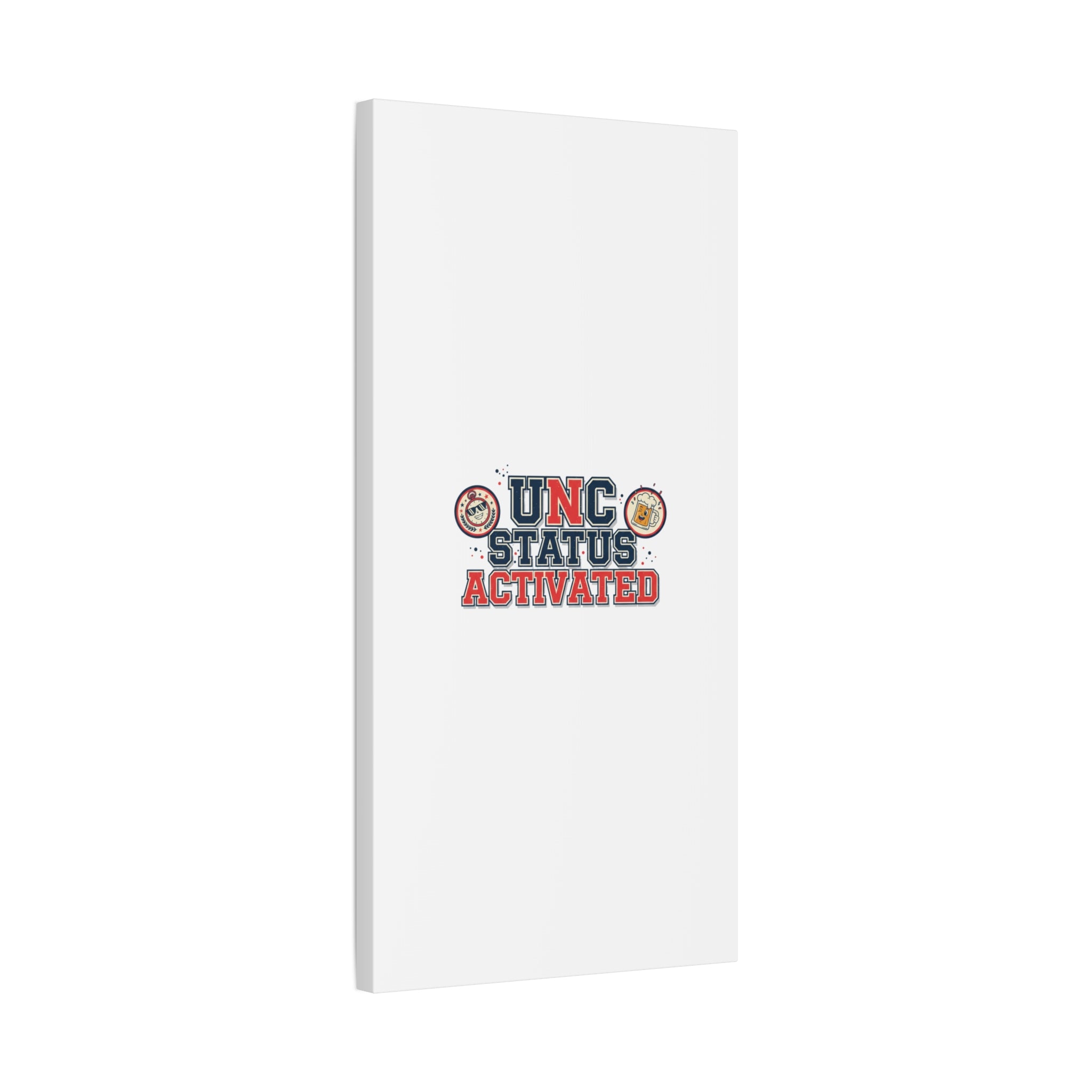 UNC Status Activated Canvas, Stretched | Varsity Crest, Midlife Humor
