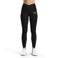 Luxe Women’s Leggings — Black with Gold “SiKe” Script