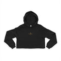 Cropped Hoodie — Minimal 'AURU' Gold Logo Women's Cropped Hoodie