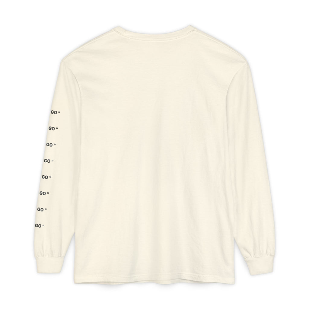 "LET GO" Long Sleeve Tee — Minimalist Inspirational Graphic Shirt