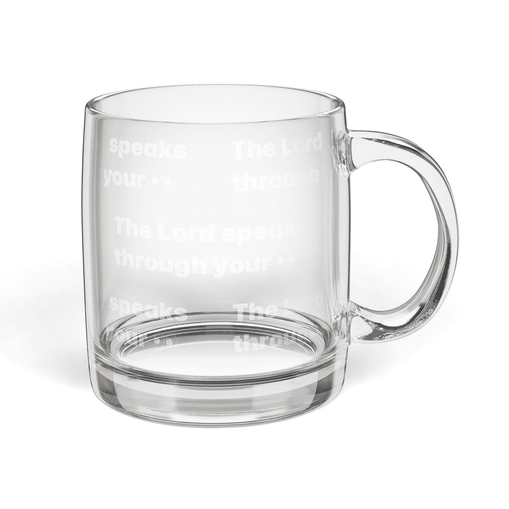 Engraved Glass Coffee Mug — 12.25 oz Personalized Coffee Cup